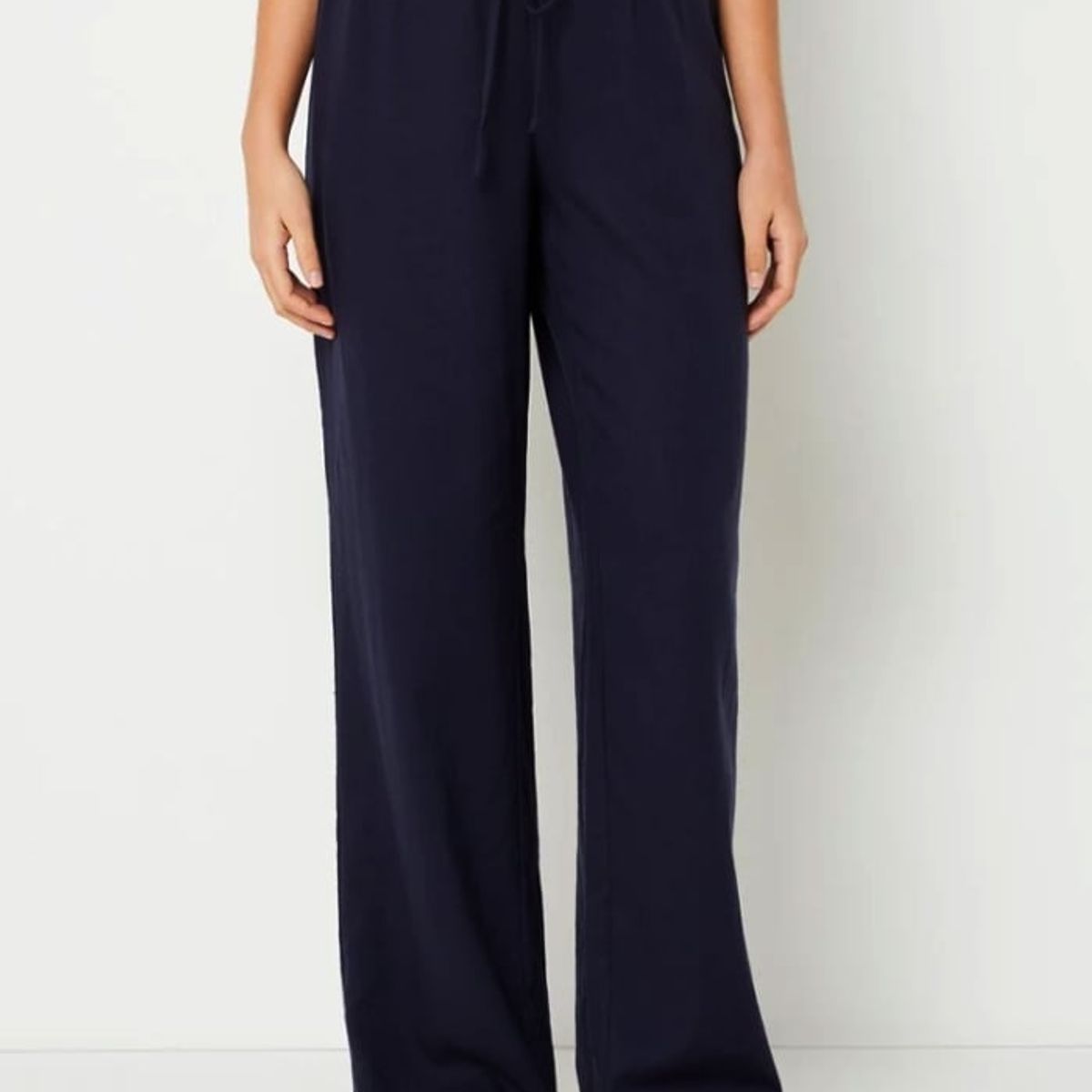 GENERICO - Pantalón palazzo lino para dama