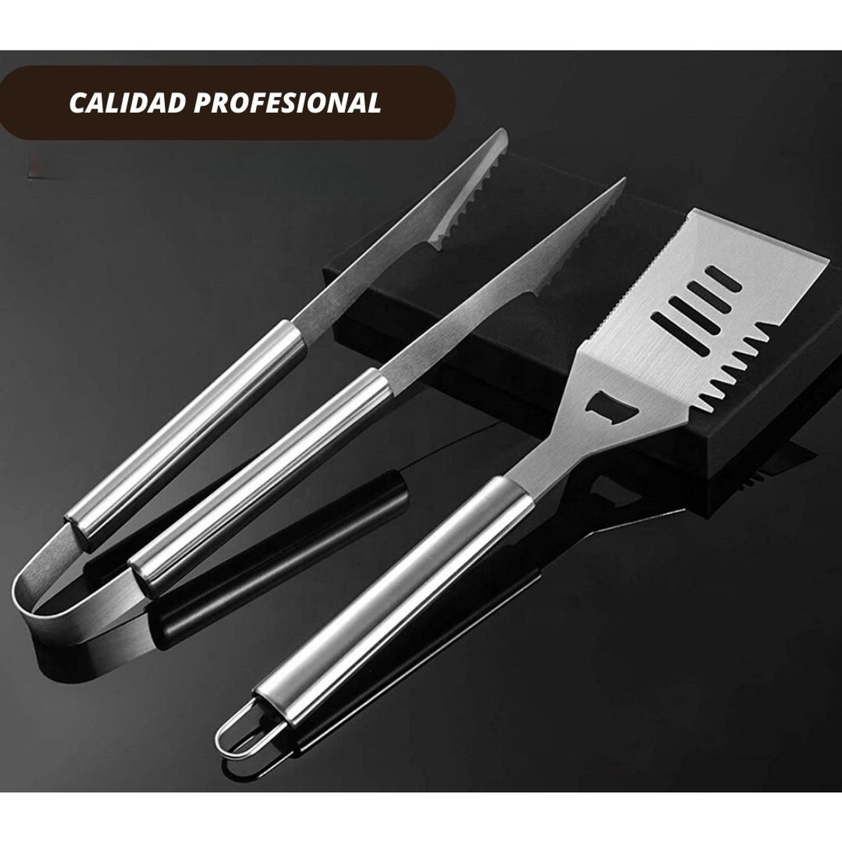 GENERICO - Set Parrillero Lux 22 pc para Parrillas y Asados en Maletin Premium