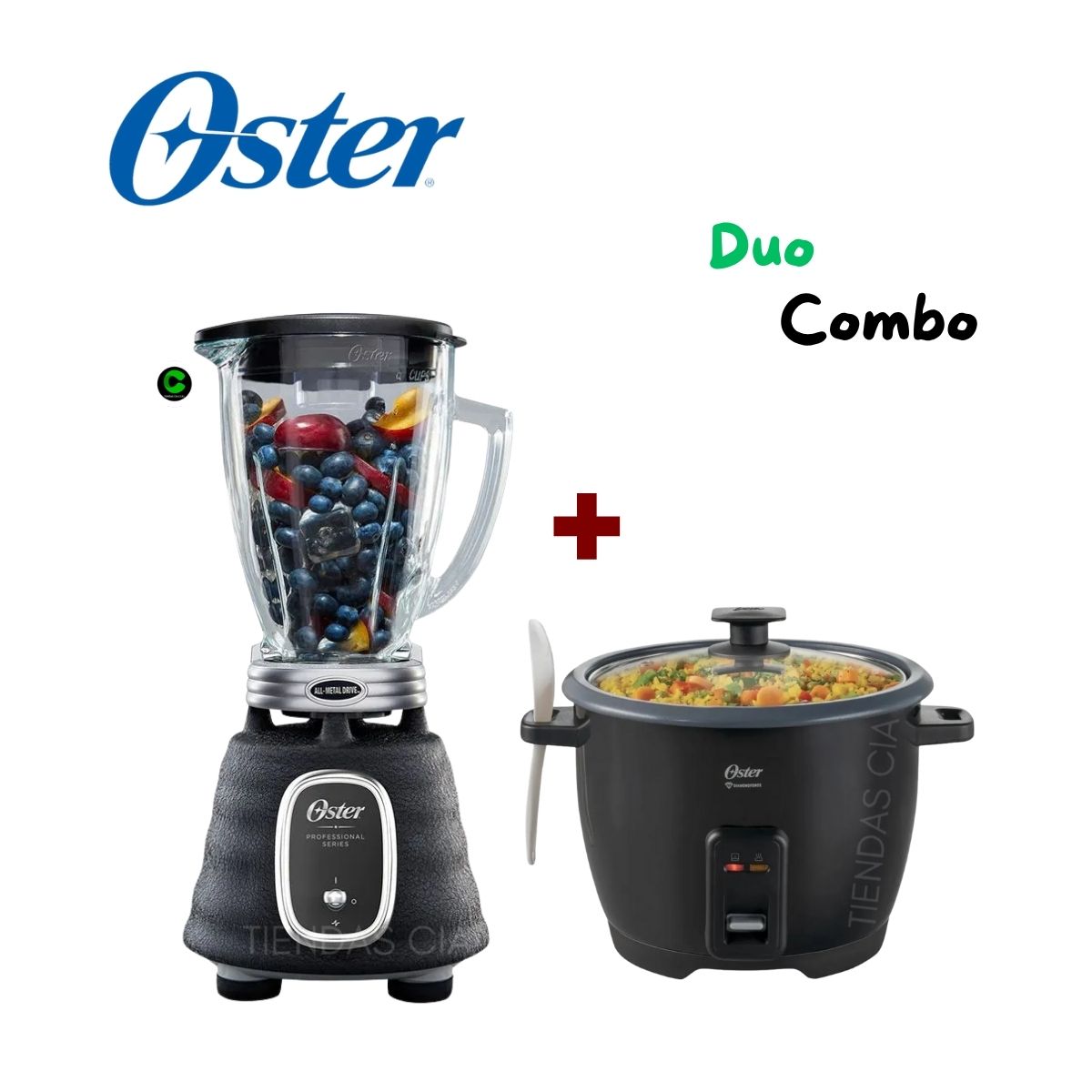 OSTER - Combo Oster Licuadora Profesional BLSTBPST y Olla Arrocera  CKSTRCB10DFBLK