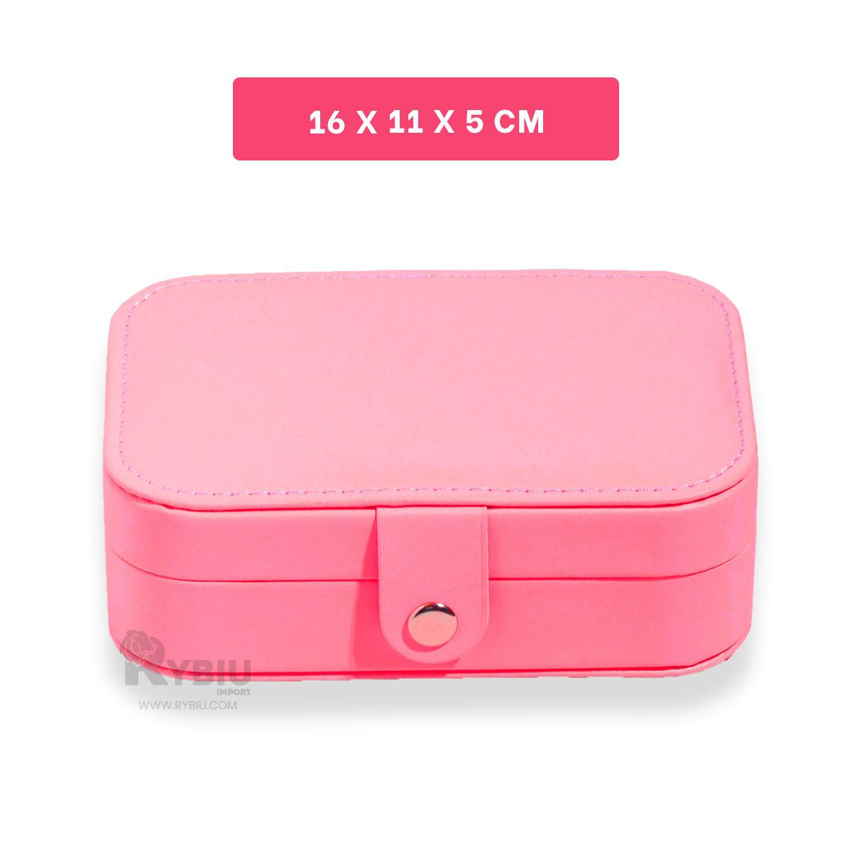 RYBIU IMPORT - Caja para Joyas Dinamico Fucsia Y+Regalo Ligas para Peinar