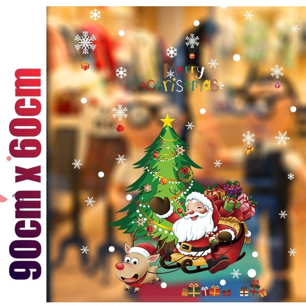 GENERICO - Pegatinas navideñas stickers adhesivos para decorar  en navidad