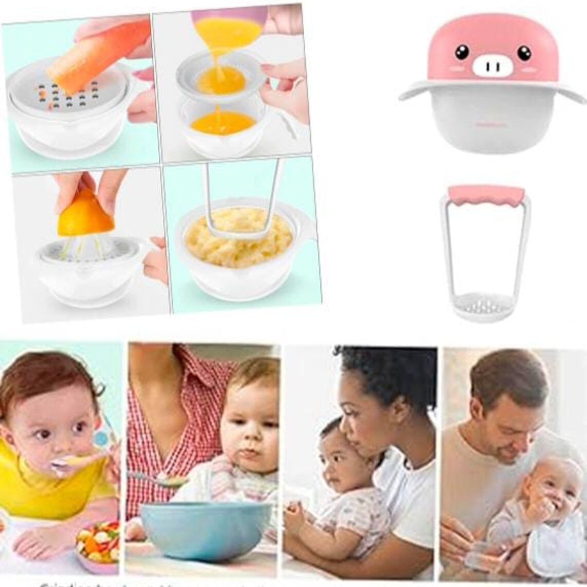 GENERICO - Bowl para Bebé multifunción rayador con accesorios