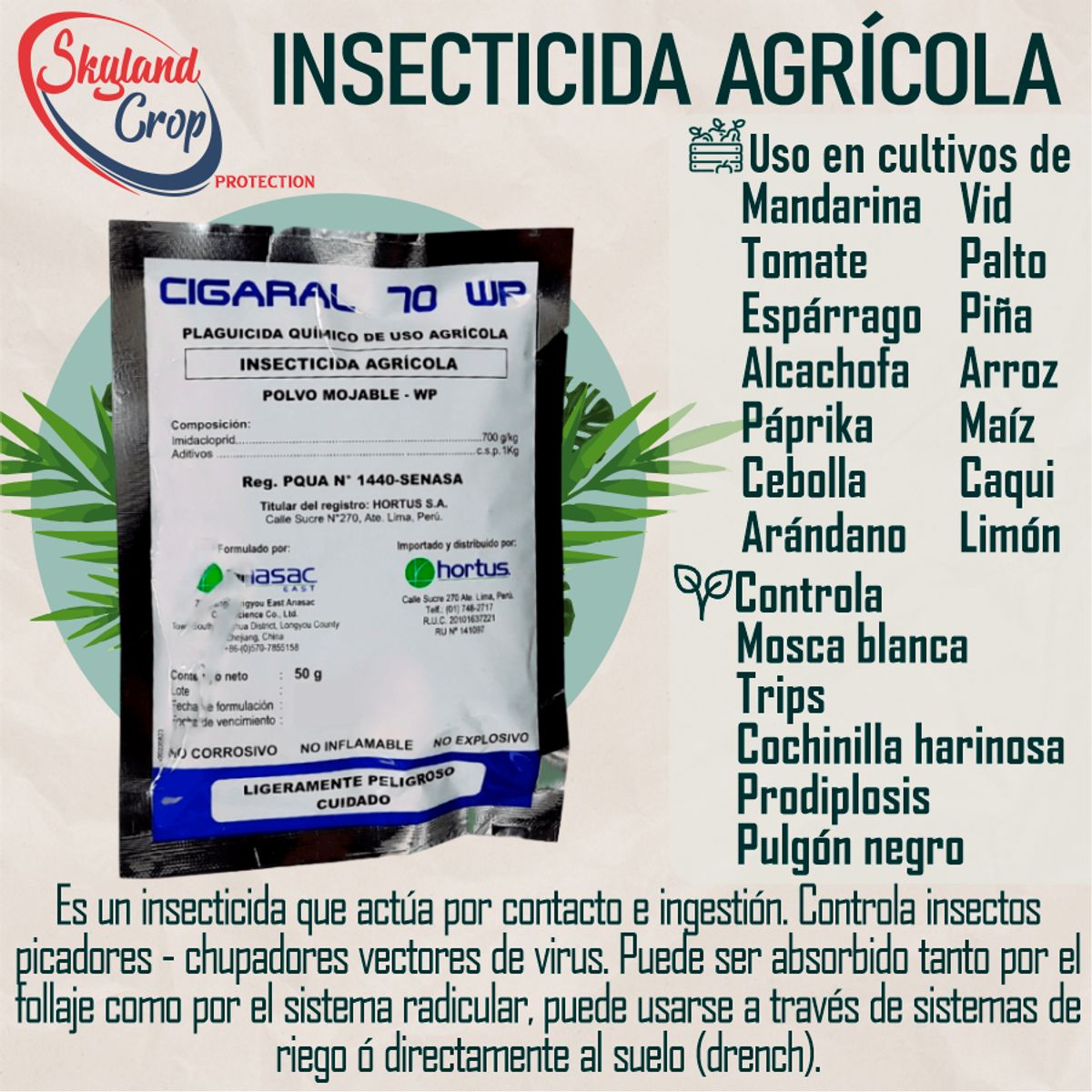 GENERICO - CIGARAL 50gr INSECTICIDA AGRÍCOLA