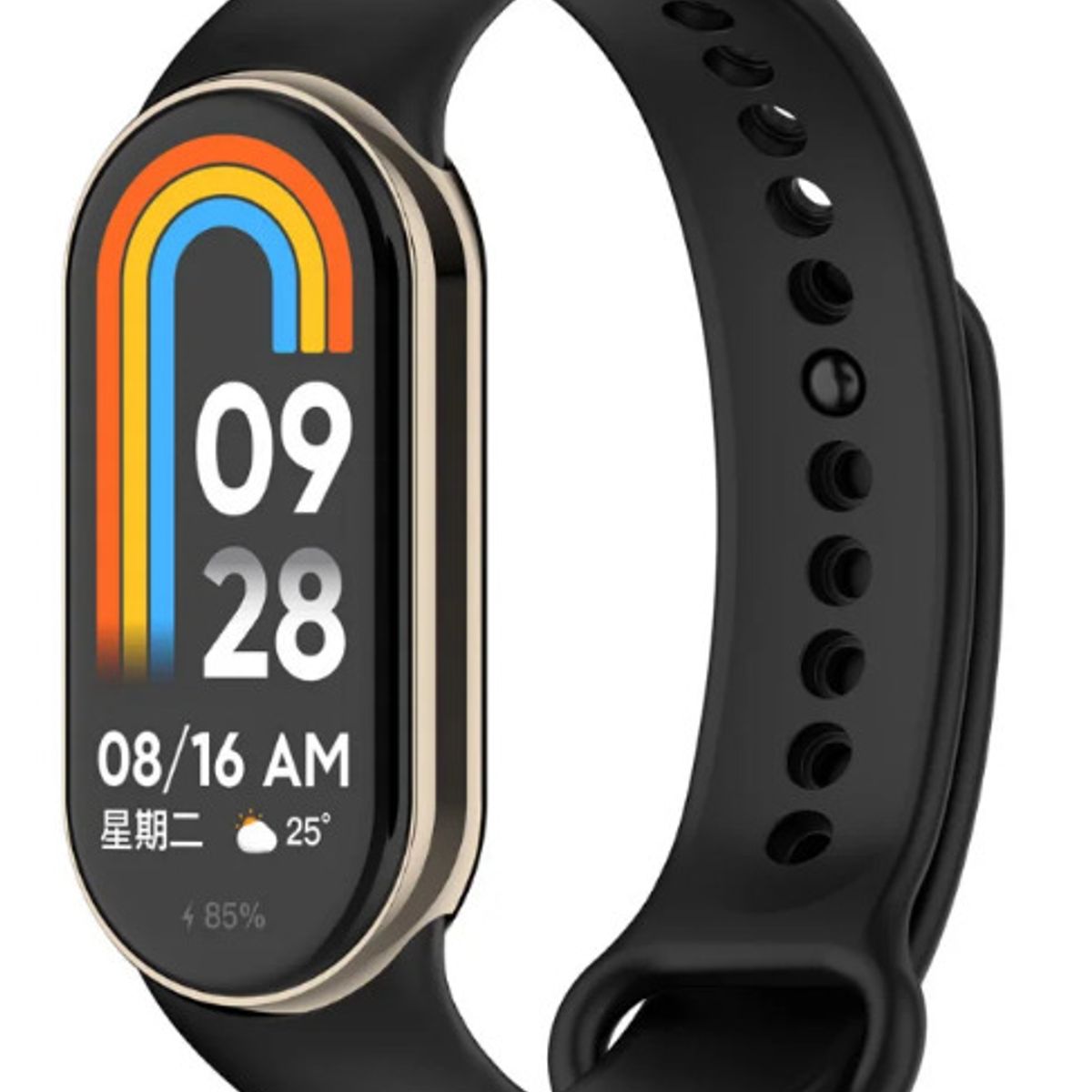 GENERICO - CORREA SILICON PARA  XIAOMI BAND 8 NEGRO