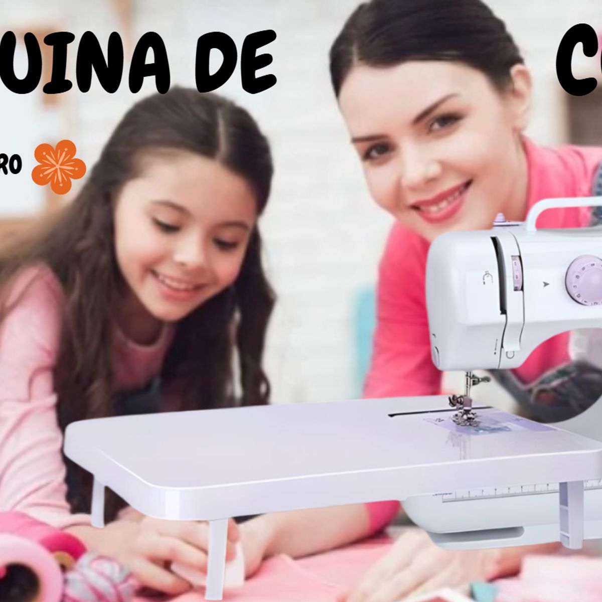 GENERICO - MÁQUINA COSER PORTÁTIL ELÉCTRICA 12 PUNTADAS MÁS TABLERO