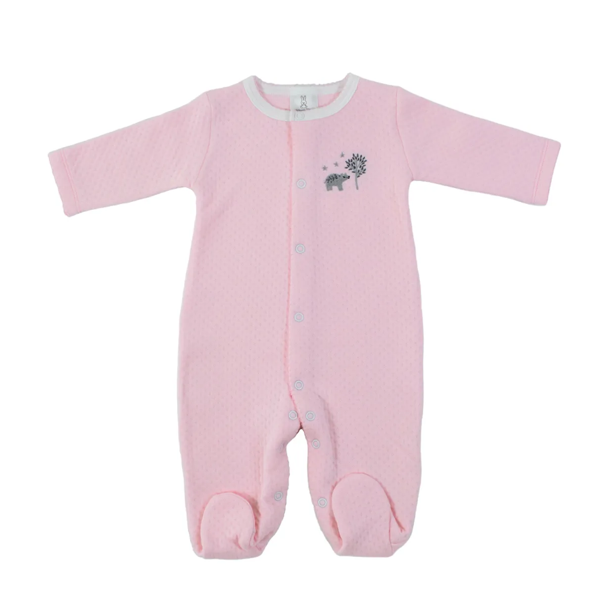 WAWA PIMA - PIJAMA BEBE NIÑA JACQUARD ERIZO ROSADO