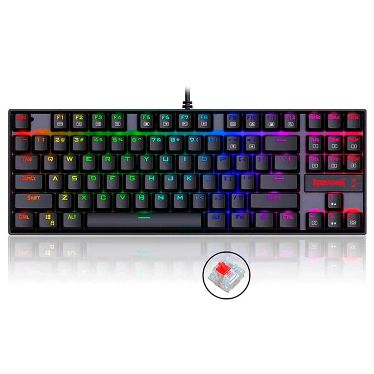 Teclado Mecánico Redragon KUMARA K552-KR-SP español negro, marca REDRAGON - Foto Principal