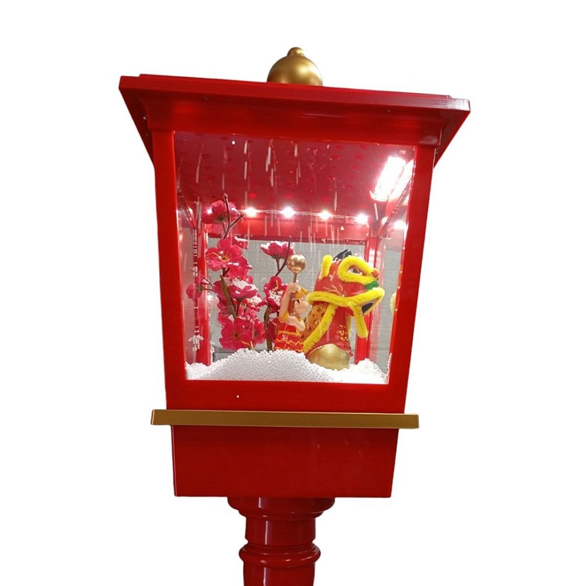 GENERICO - Farol Navideño Musical 190 cm de alto Chino con destello de nieve