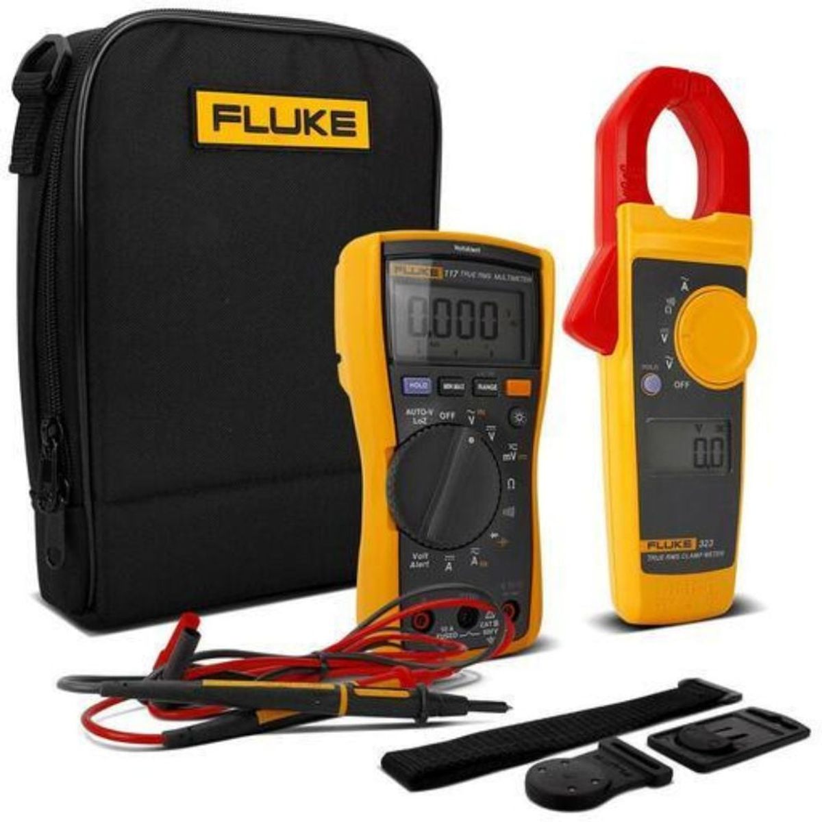 FLUKE - Kit combinado de multímetro para electricistas Fluke 117 y 323