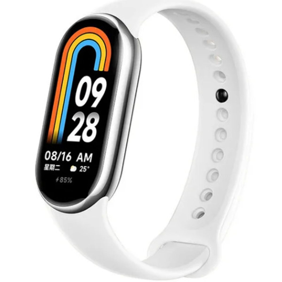 GENERICO - CORREA SILICON PARA XIAOMI BAND 8 BLANCO
