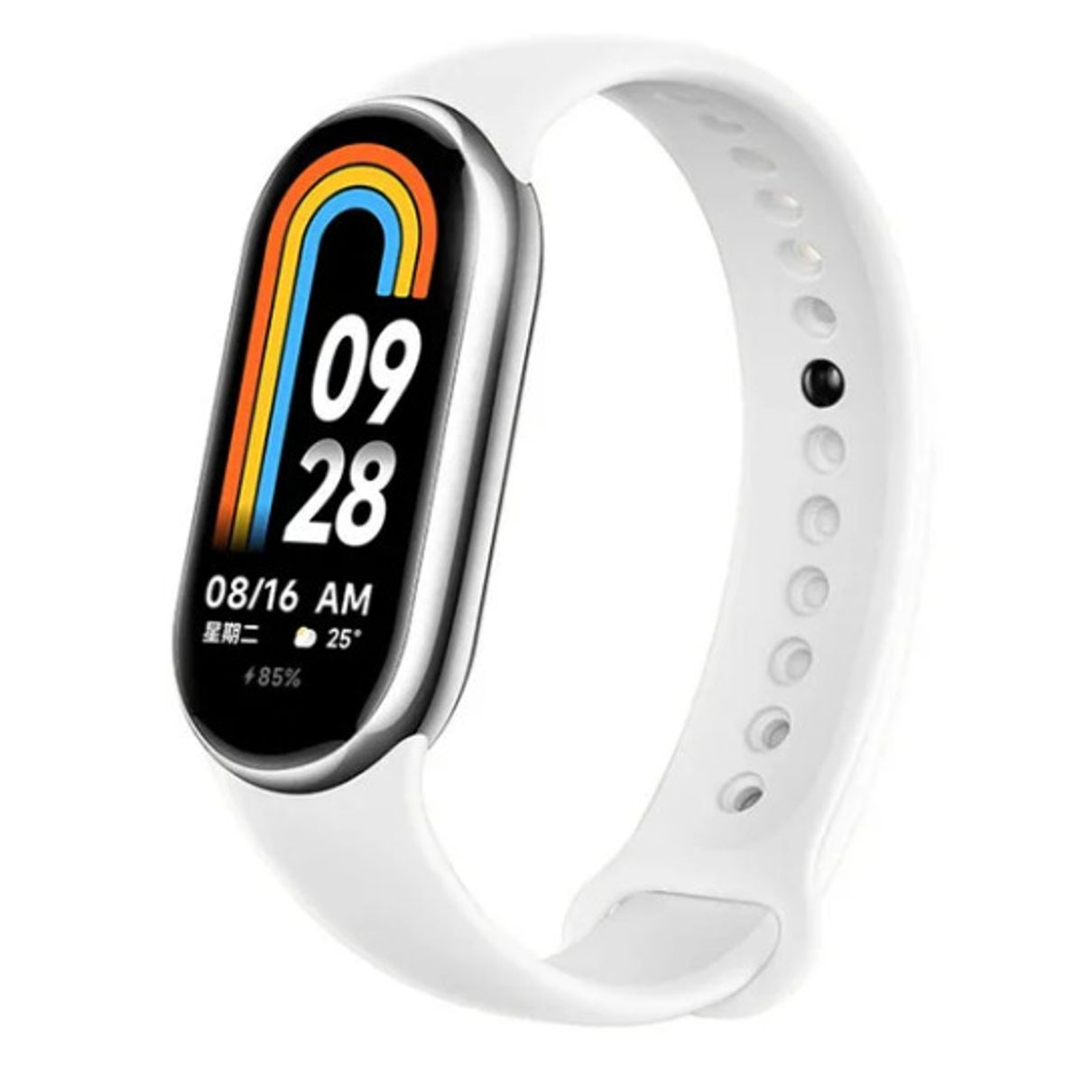 GENERICO - CORREA SILICON PARA XIAOMI BAND 8 BLANCO