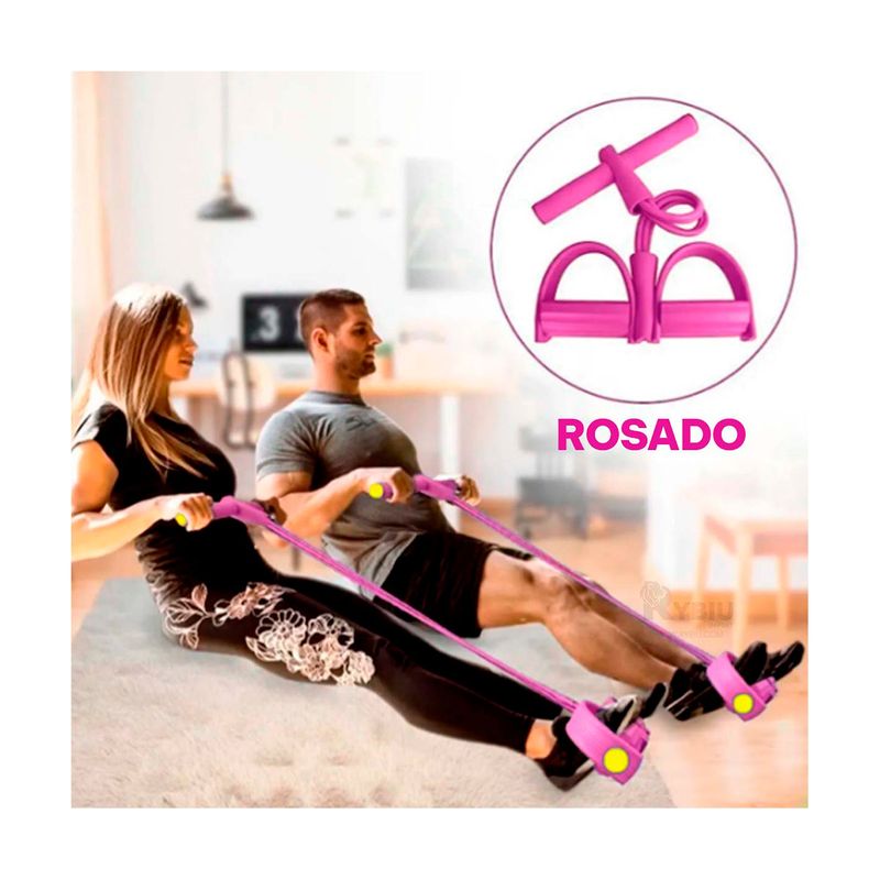 GENERICO - Liga Elastica de Resistencia Abdominal Pull Reducer Rosado
