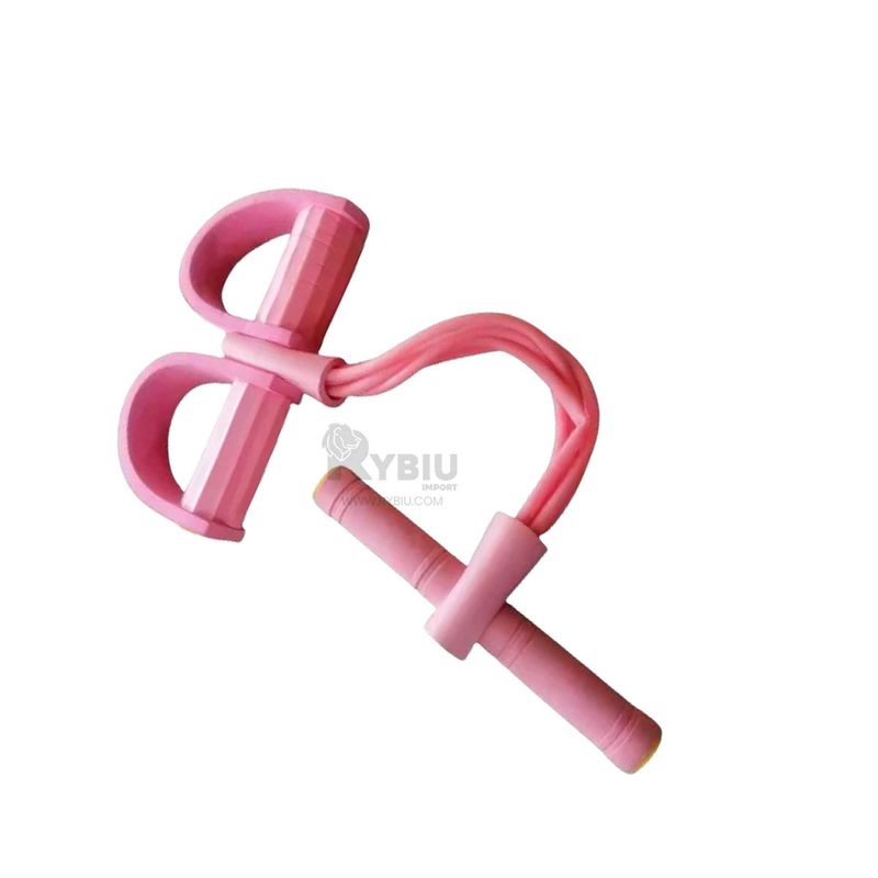 GENERICO - Elastico Util de Ejercicio Rosado Y+Regalo Ligas para Peinar
