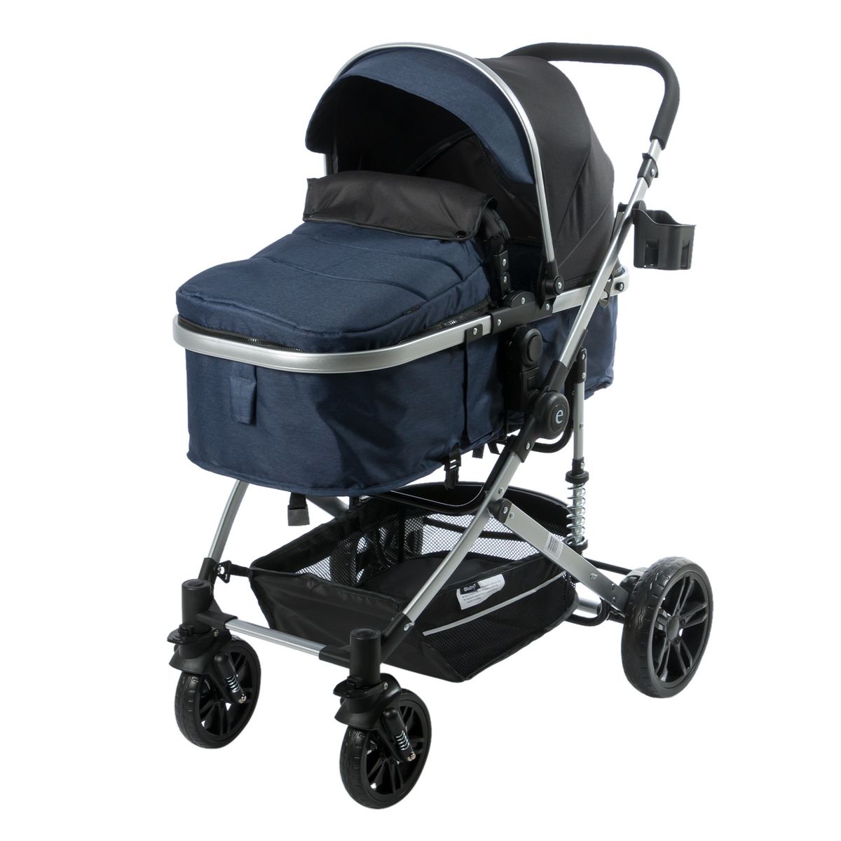 EBABY - Coche de Lujo Moises Bigi Azul con Tull