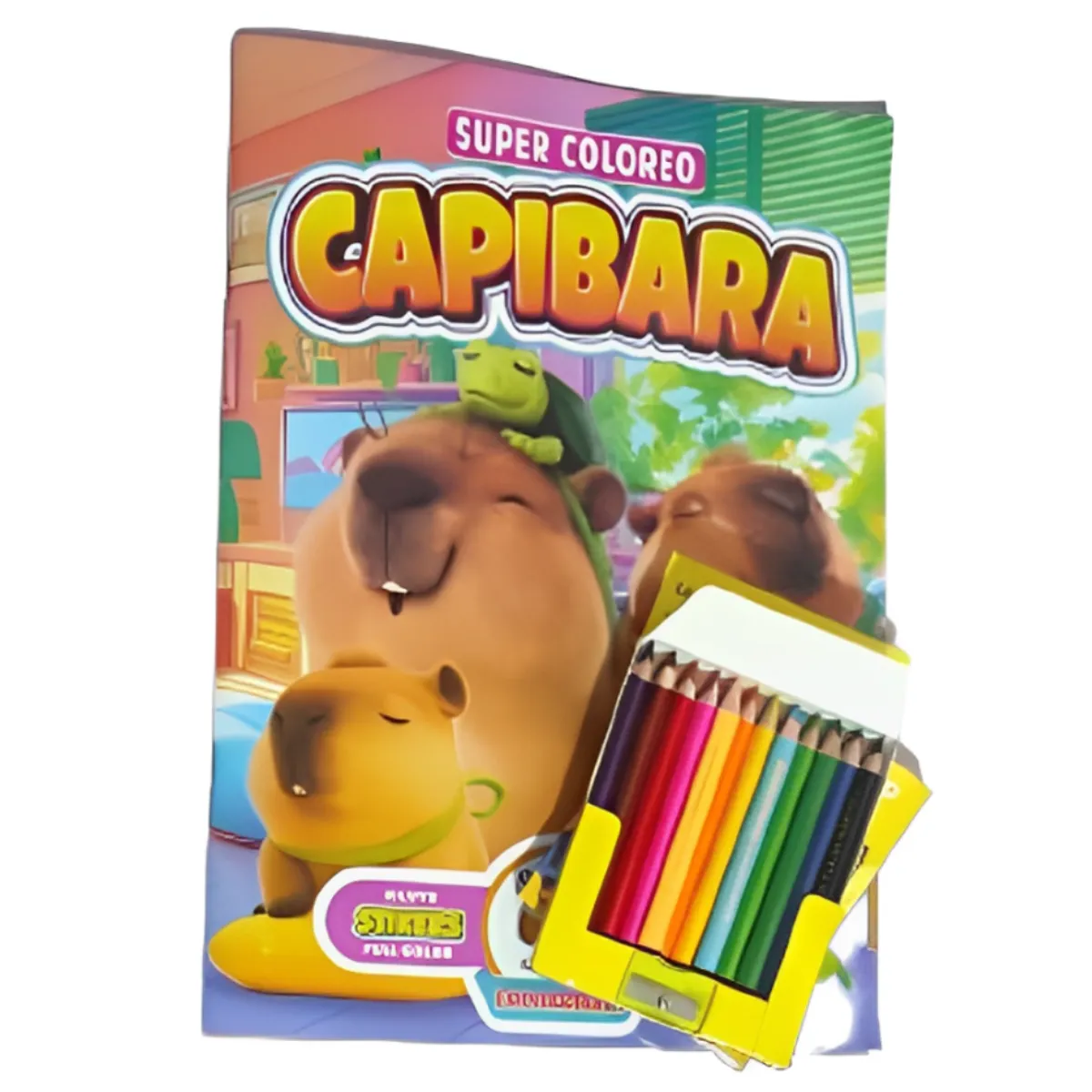 GENERICO - Libro para Colorear Capibara A4 + Colores