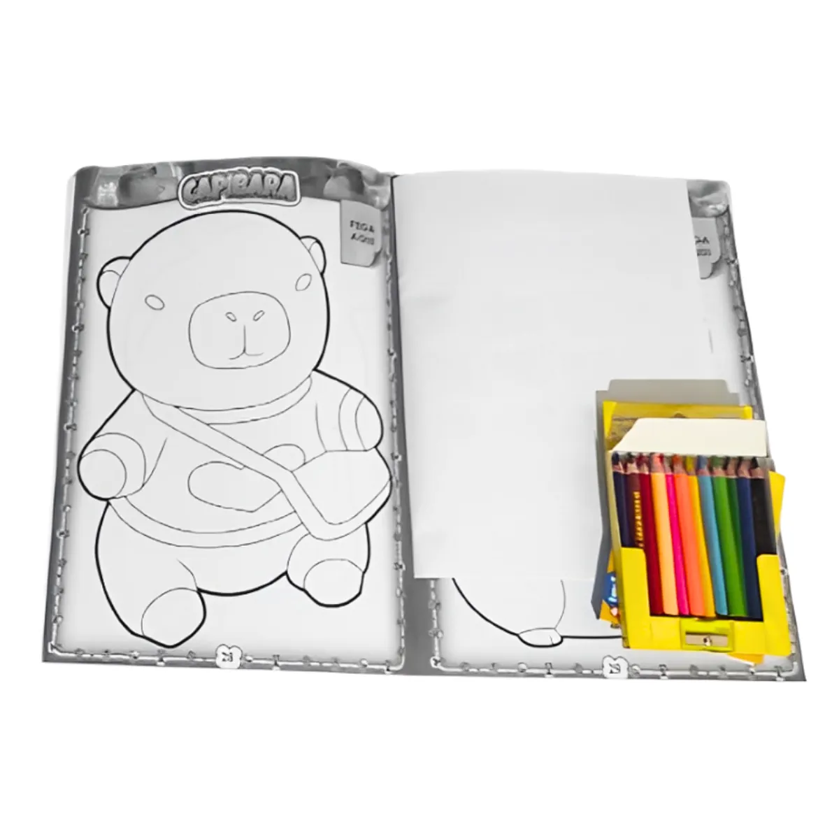 GENERICO - Libro para Colorear Capibara A4 + Colores