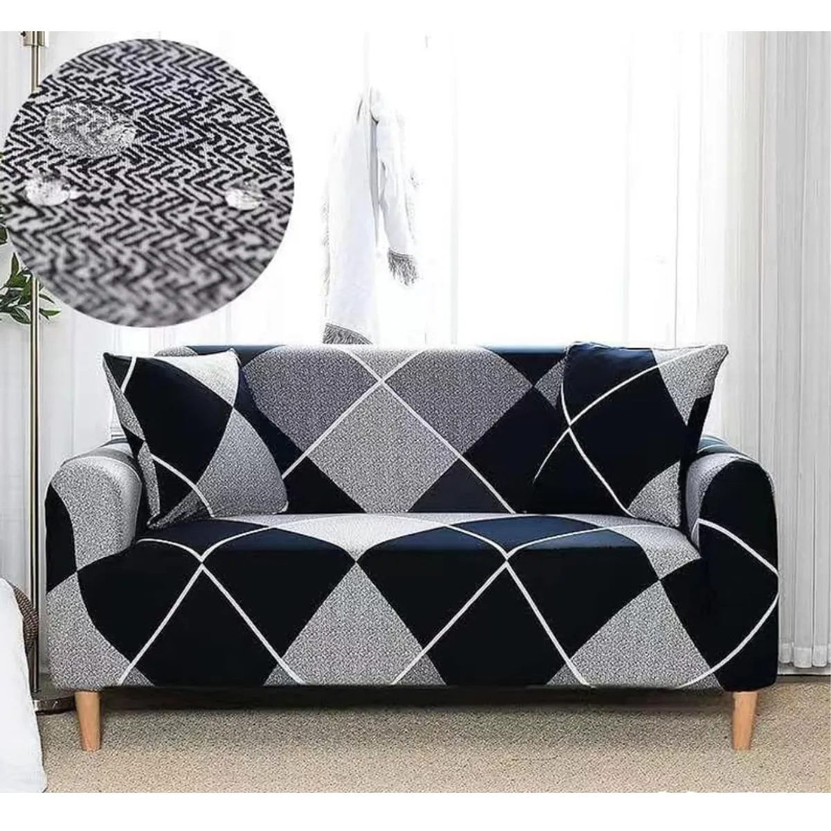 GENERICO - FORRO DE MUEBLE 3, 2, 1 CON FUNDAS DE COJINES