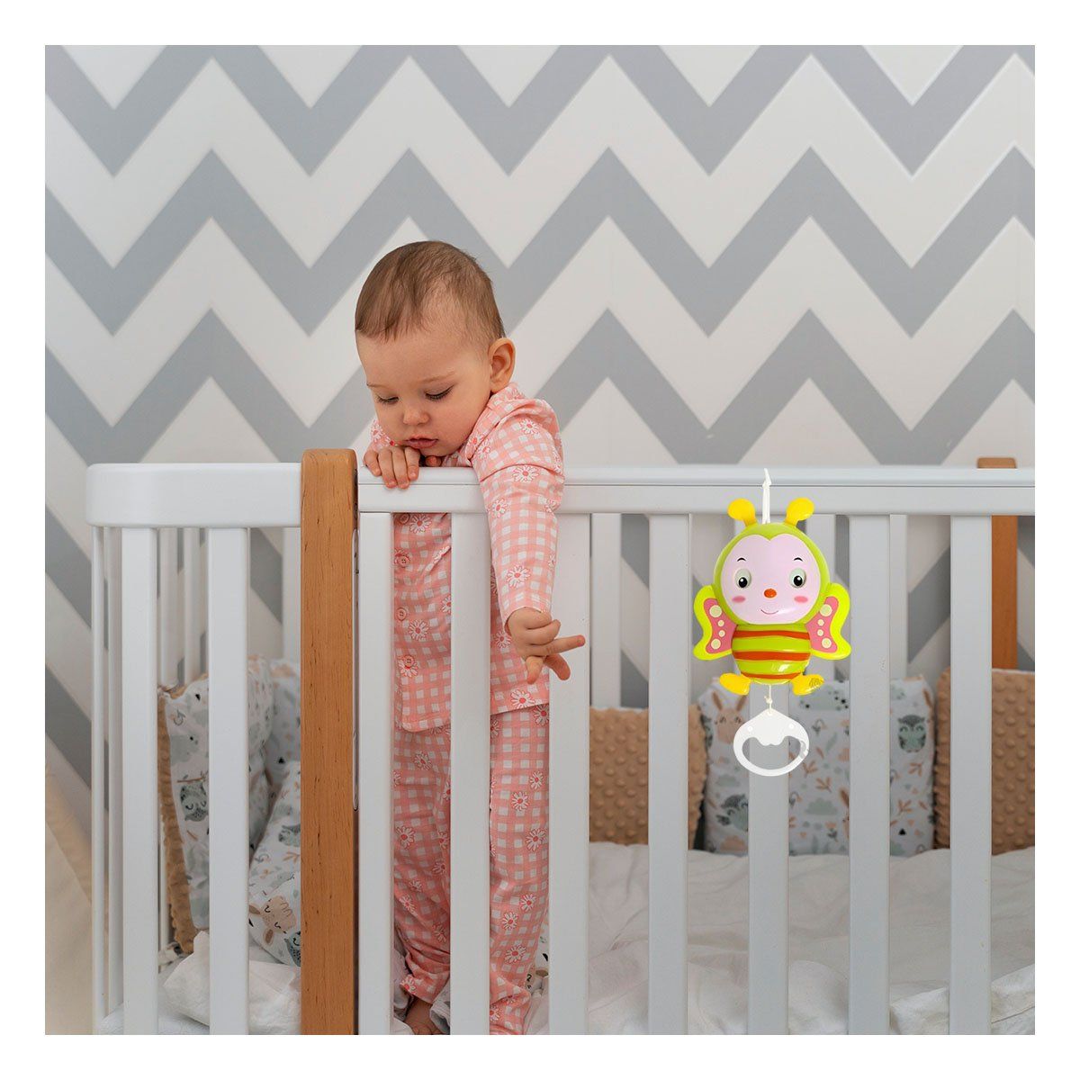 RYBIU IMPORT - Sonajero de Abeja Relajante en Color Verde Limon