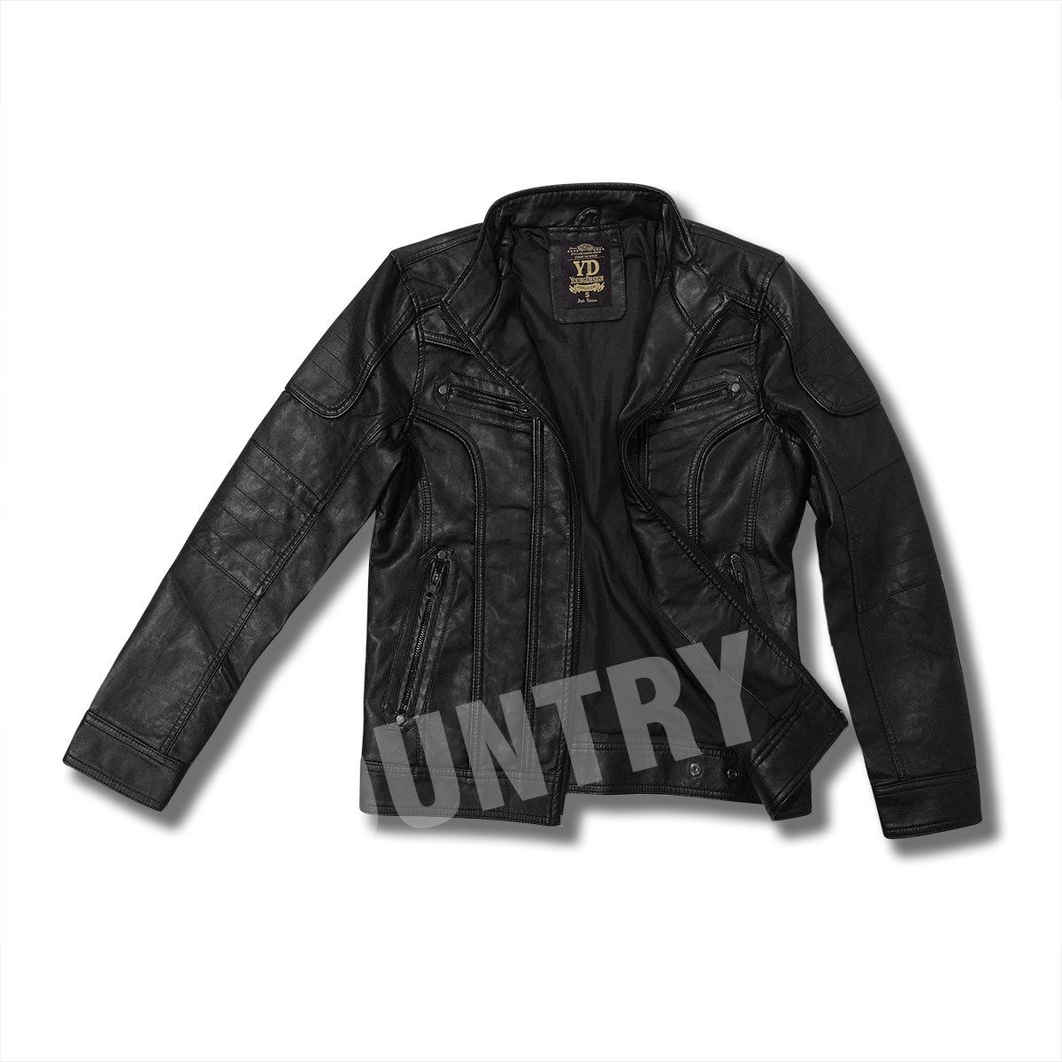 GENERICO - Casaca para hombre cuero Poliuretano Slim Fit