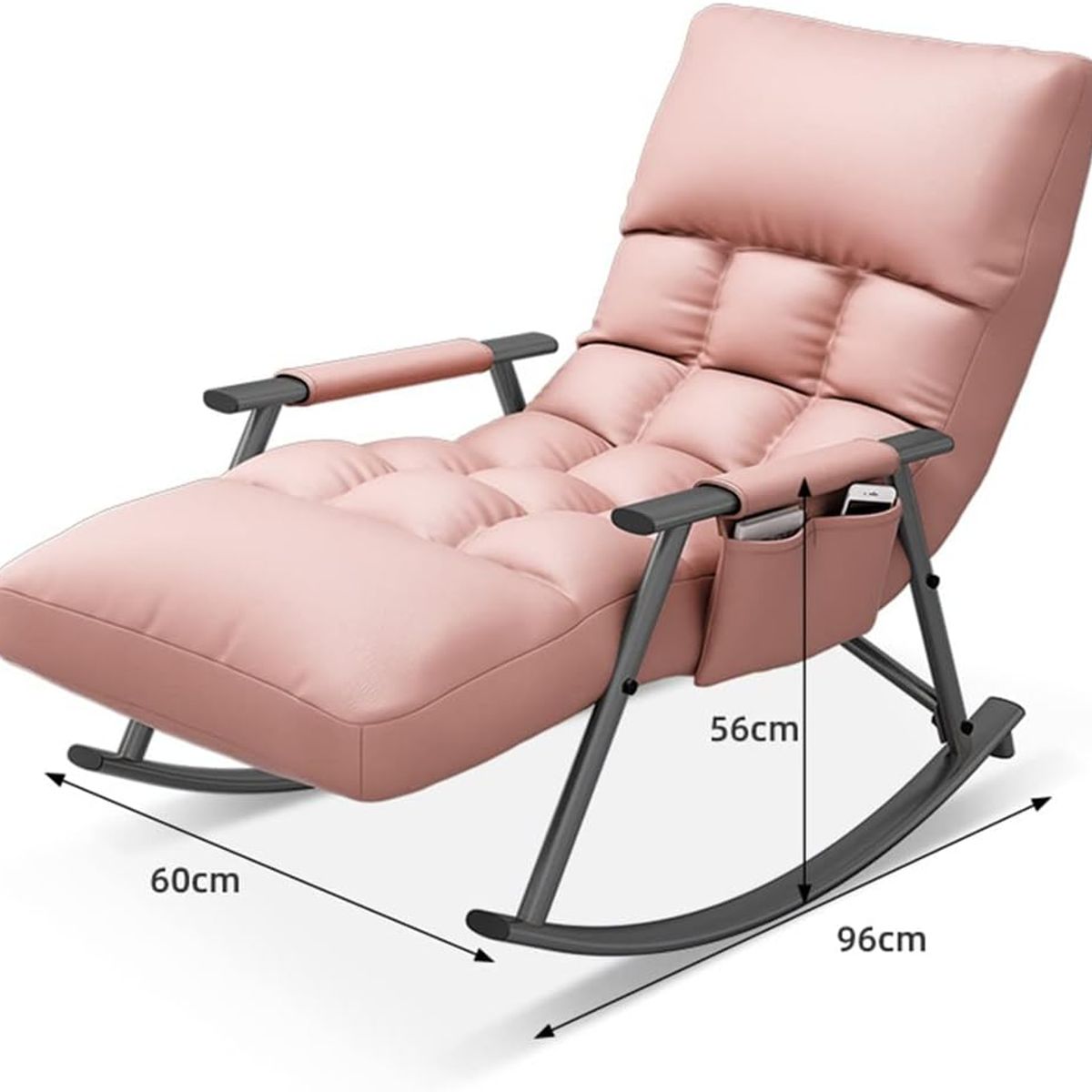 GENERICO - SILLA SILLÓN SOFÁ MECEDORA GAMA ALTA RECLINABLE TERRAZA ROSADO