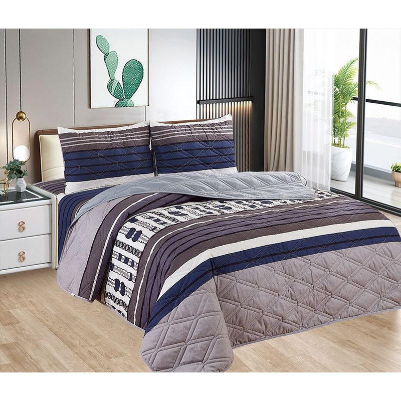 CASATEX - Cubrecama y Juego de Sábanas 2 Plz 100% Algodón - 5 Piezas