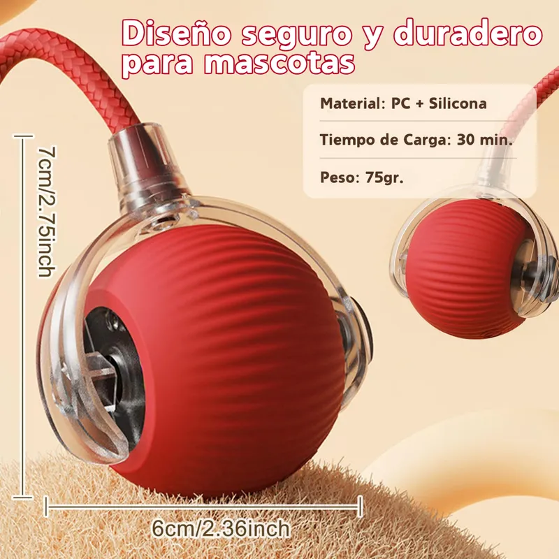 Pelota Interactiva para Gatos con Soga Juguete Inteligente GENERICO |  falabella.com