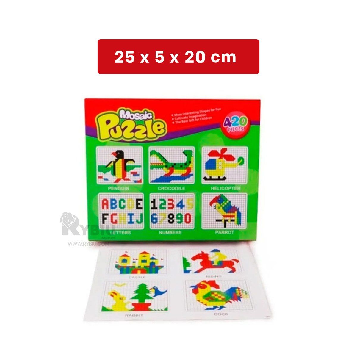 GENERICO - Acertijos Didactico en Rojo Y+Regalo Ligas para Peinar