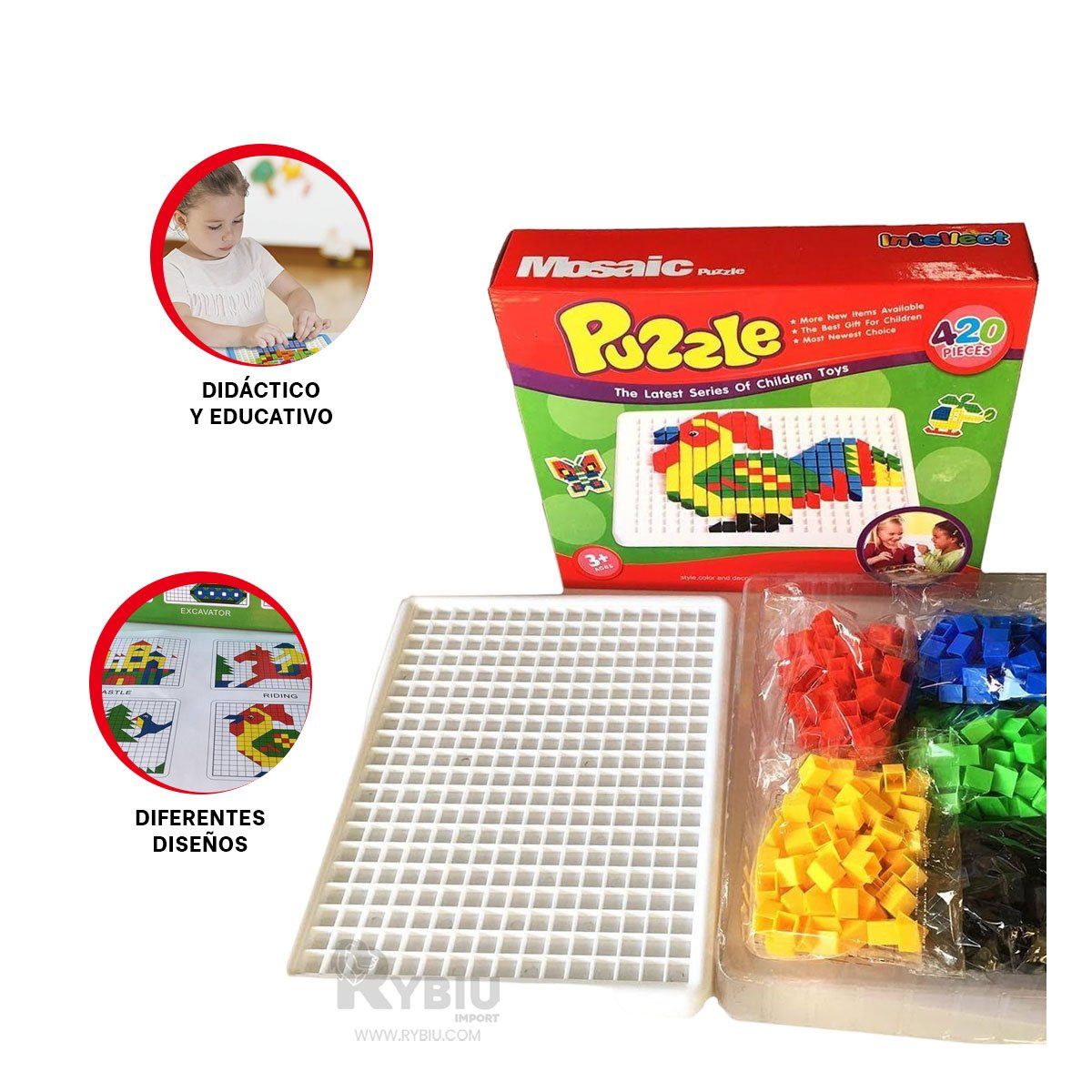 GENERICO - Acertijos Adaptables en Color Rojo Y+Post-it Adhesivos