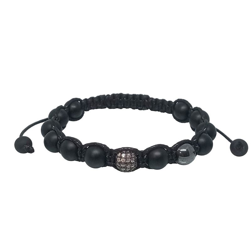 LUCYANA JOYAS Y ACCESORIOS - Pulsera para Hombre con Cuarzo Ónix y Hematita - Joyas Lucyana