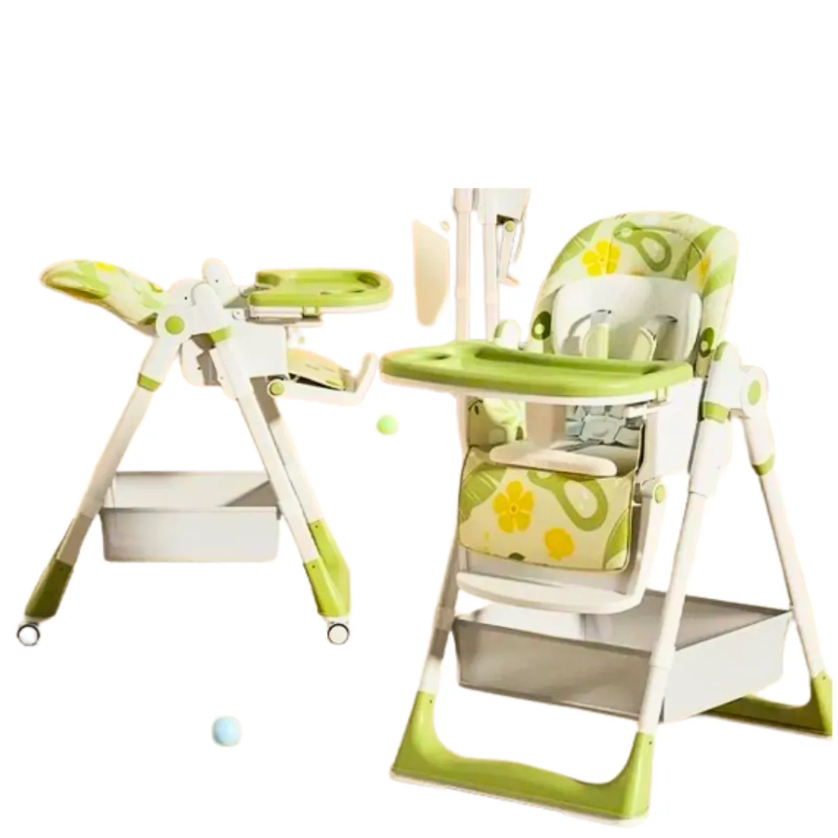 GENERICO - Silla de comer multi altura verde con diseño hasta 50 kilos