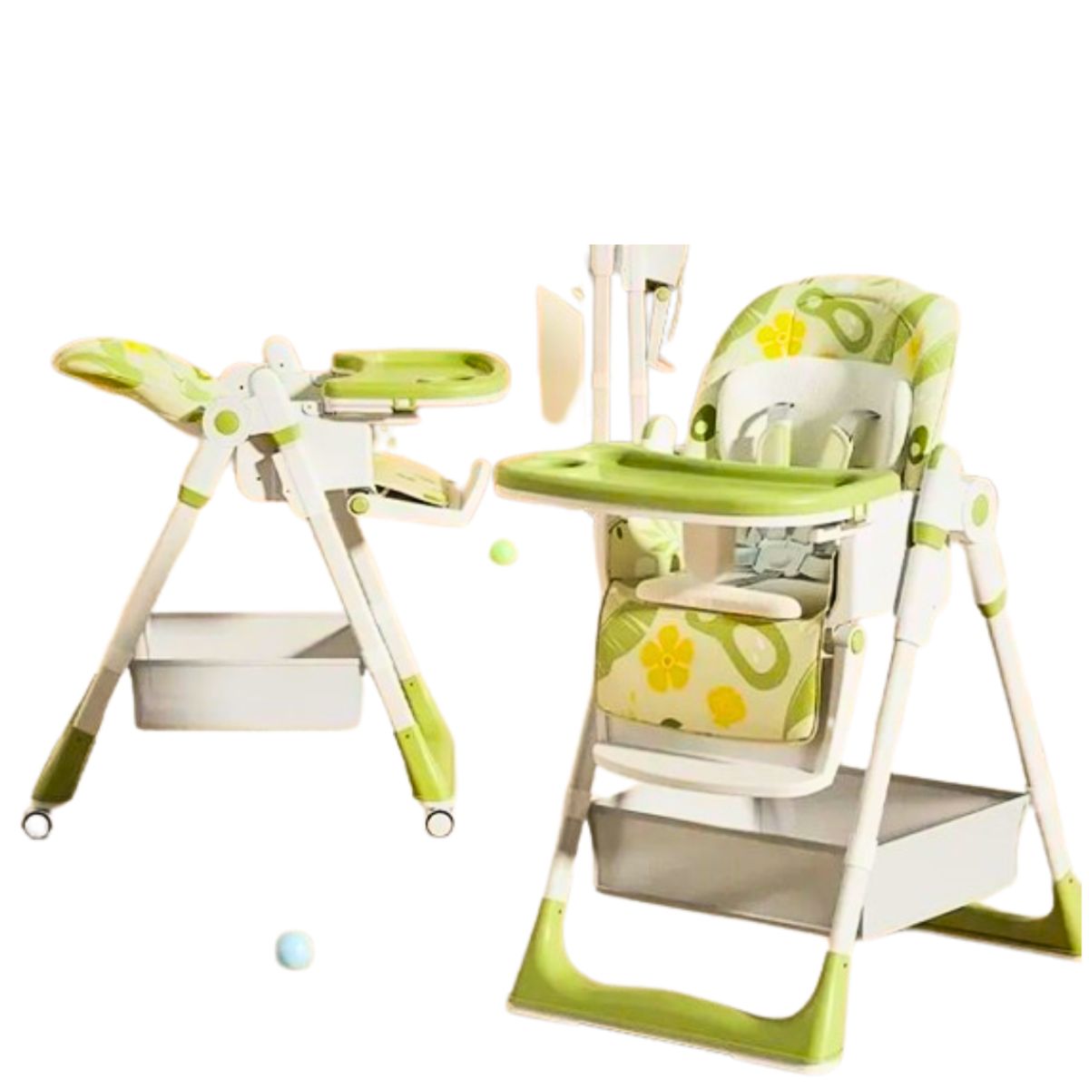 GENERICO - Silla de comer multialtura hasta 50 kilos amarillo