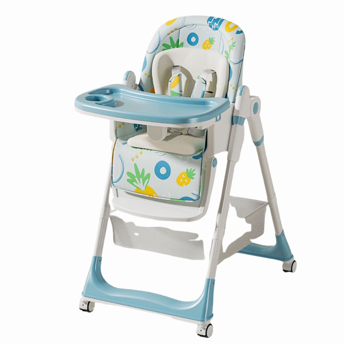 GENERICO - Silla de comer multialtura  celeste con diseño hasta 50 kilos