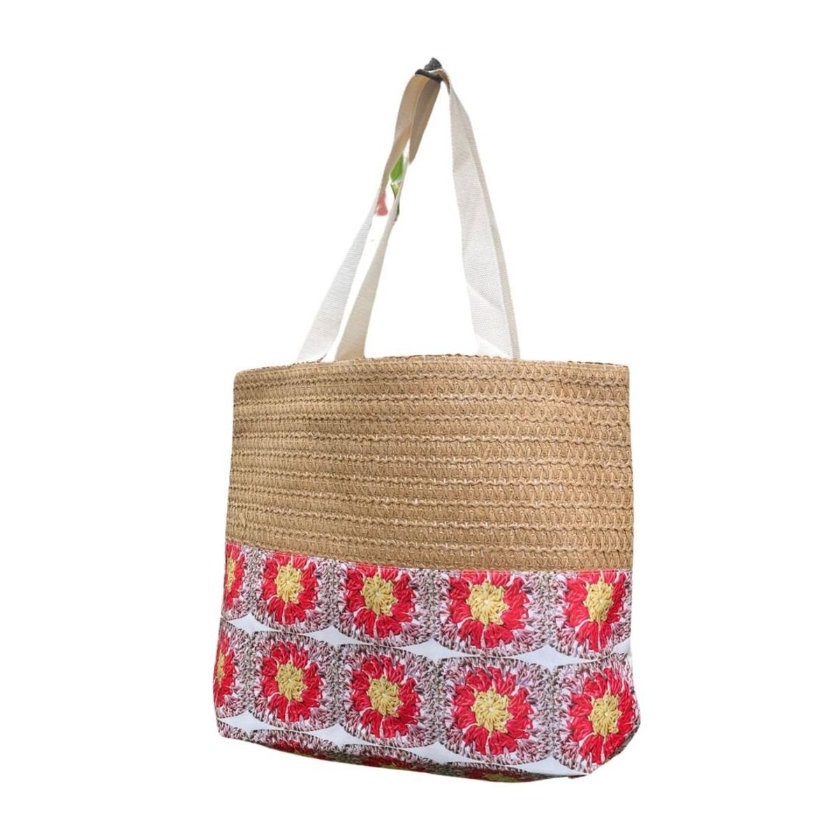 KAST PE - Bolso de Playa Cartera Flower - Rojo