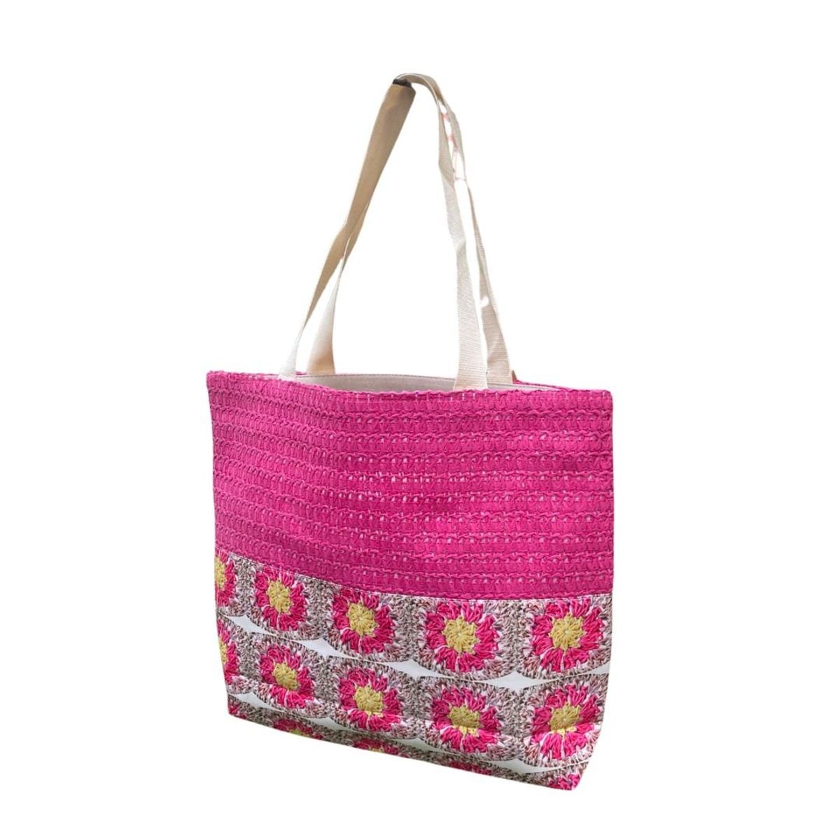 KAST PE - Bolso de Playa Cartera Flower - Rosa