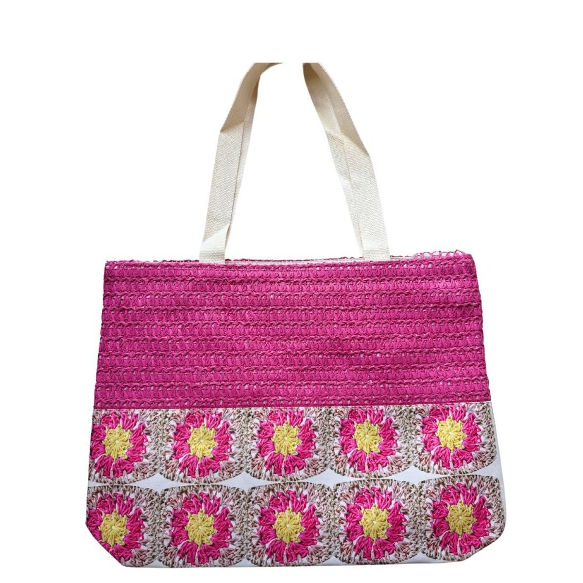 KAST PE - Bolso de Playa Cartera Flower - Rosa