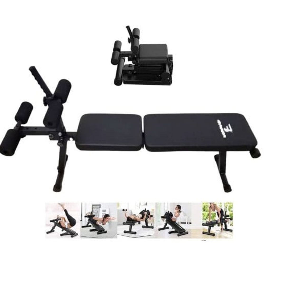 BLACKFIT - Banca Libre Plegable Multifuncion Press Pecho Abdominales