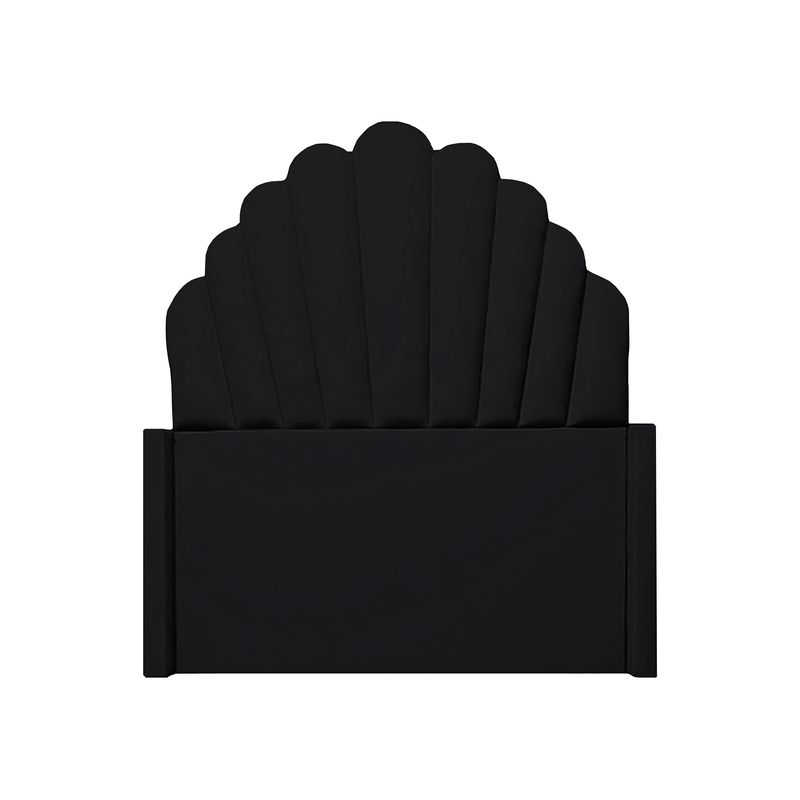 BARAKA HOME - Cabecera Emperatriz Abanico 1.5 Plz - Negro
