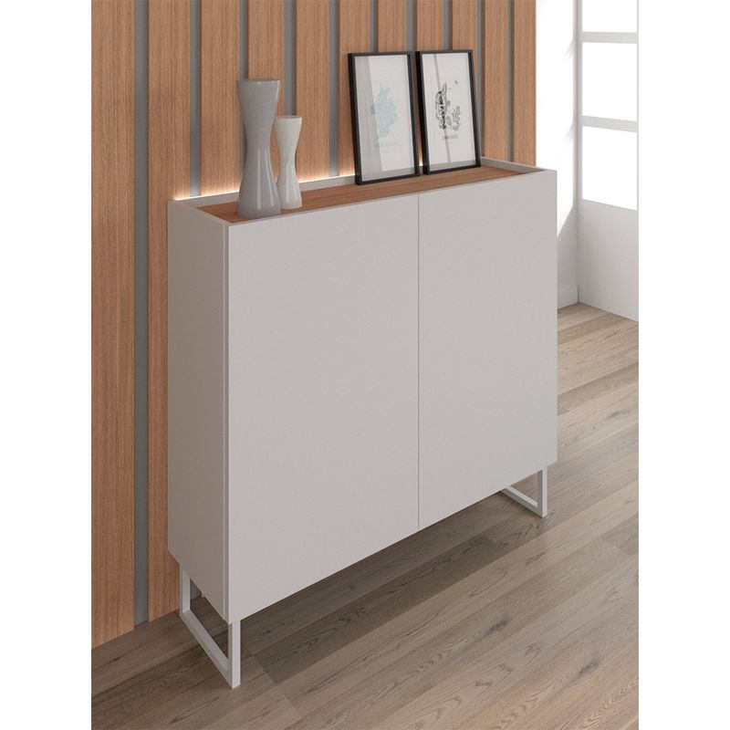 TU MESITA - Zapatera Minimalista Arequipa color Blanco 2 puertas TU MESITA