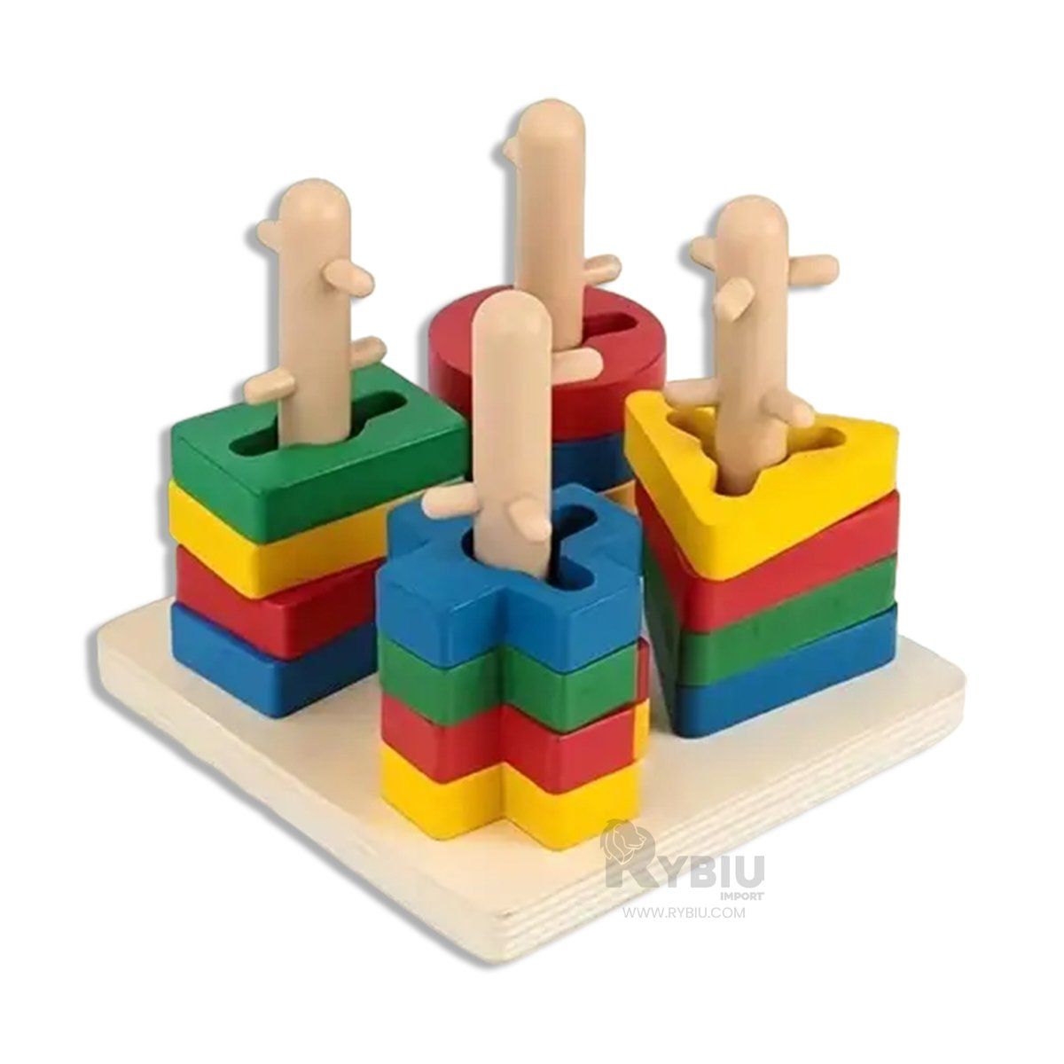 GENERICO - Juguete Didactico con Encajes para Kids de Madera