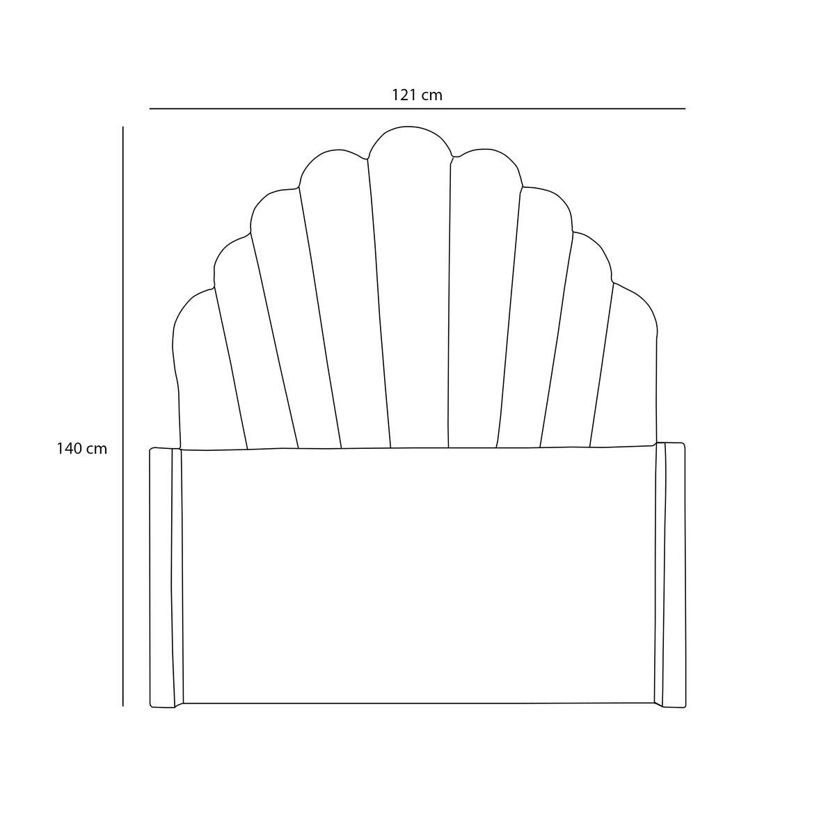 BARAKA HOME - Cabecera Emperatriz Abanico 1.5 Plz - Lila