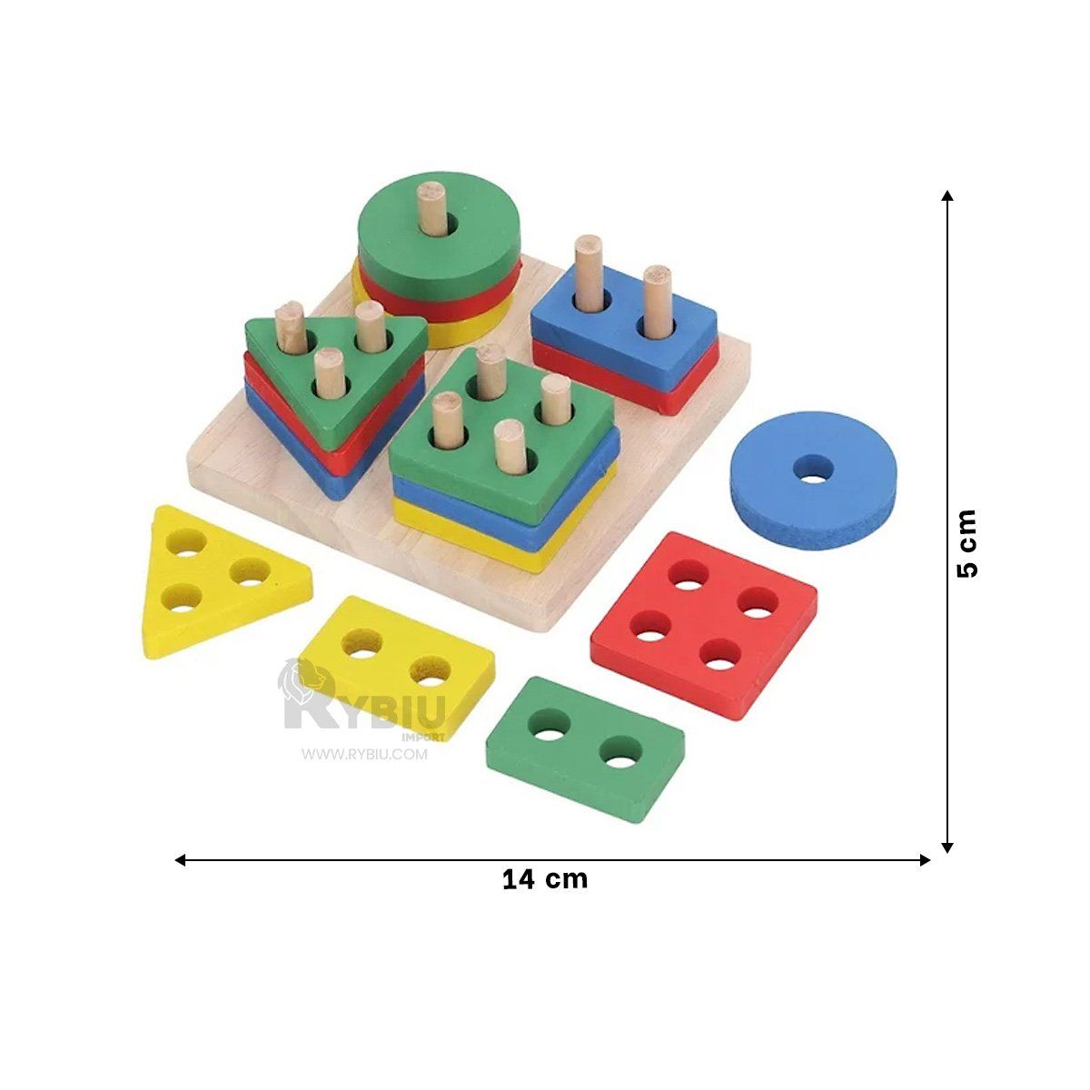 GENERICO - Set con Bordes Redondeados en Madera Y+Gift Stickers