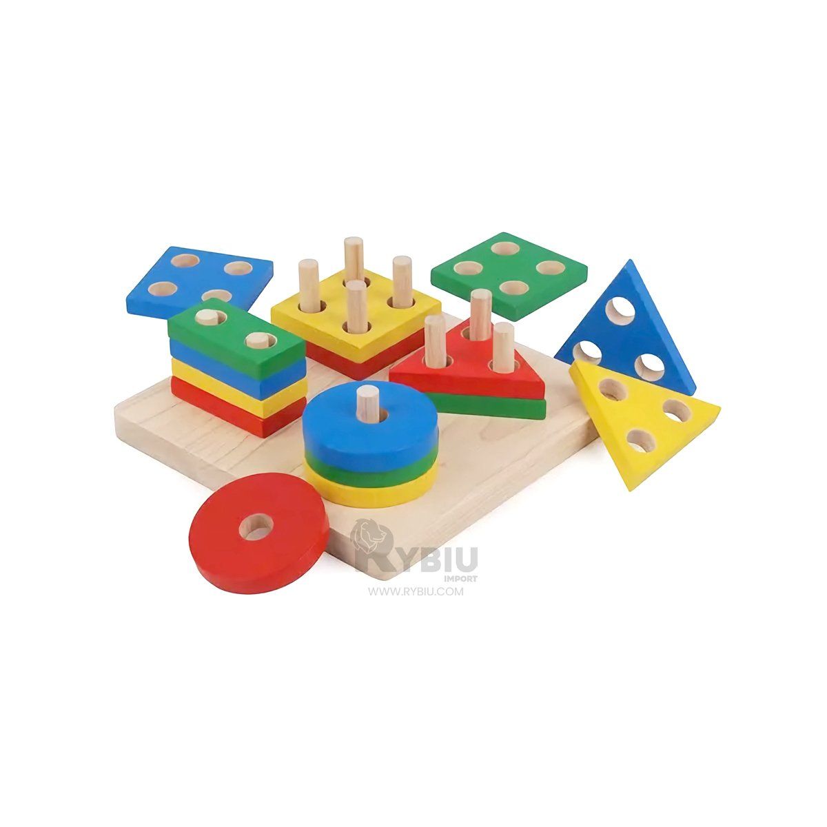 RYBIU IMPORT - Juguete Funcional y Moderno en Madera Y+Regalo Stickers