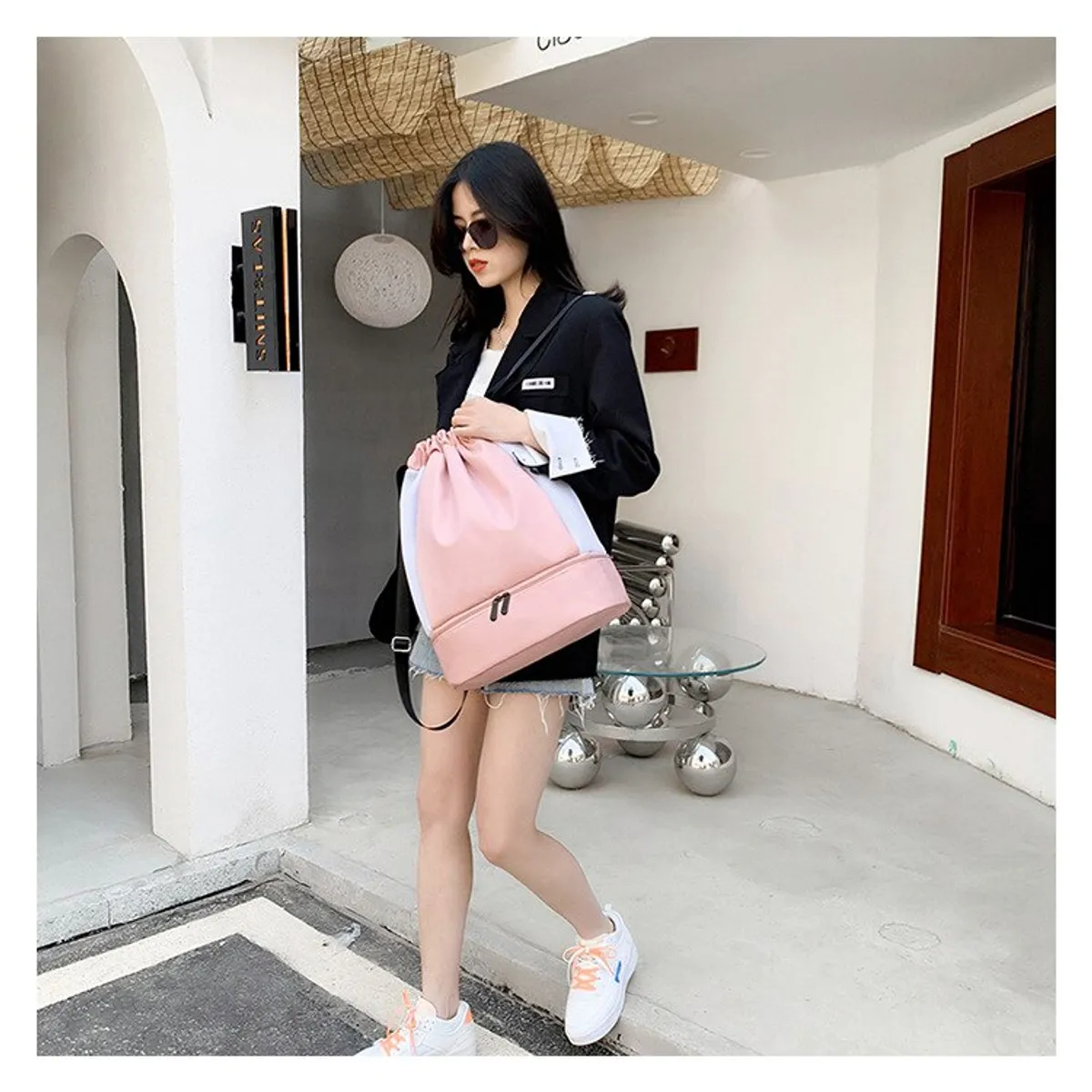 GENERICO - Mochila Impermeable Multifuncional - Rosado