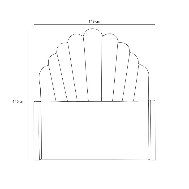BARAKA HOME - Cabecera Emperatriz Abanico 2 Plz - Púrpura