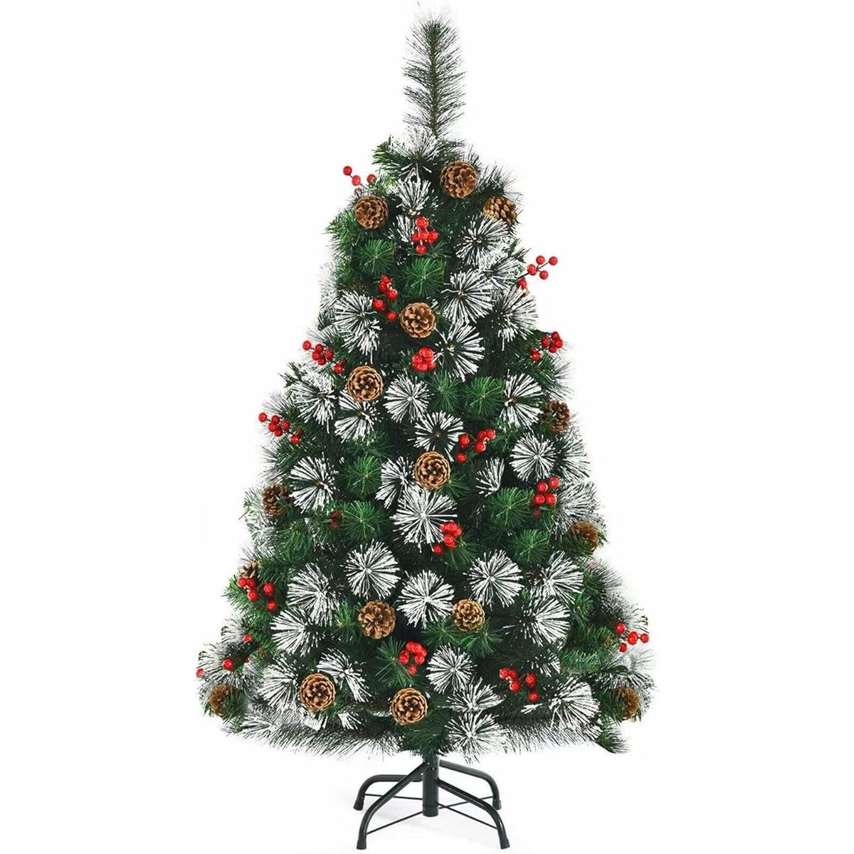 GENERICO - Árbol navideño verde SEMI-COPOSO NEVADO 180M