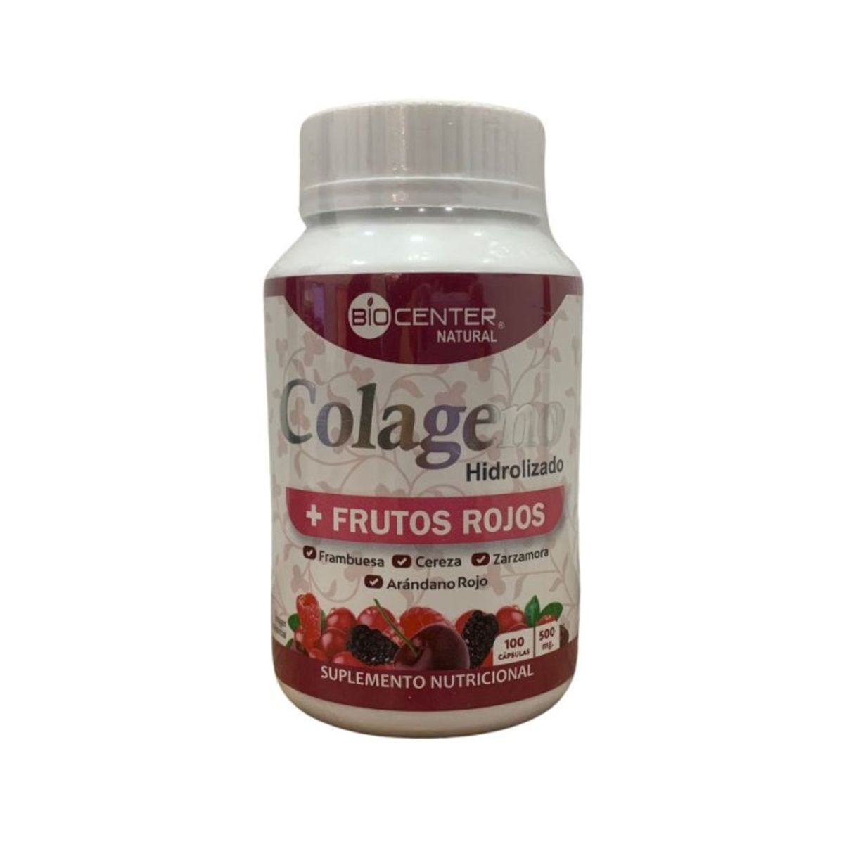 BIOCENTER NATURAL - Colágeno Hidrolizado con Frutos Rojos en Cápsulas x 500 mg - BioCenter Natural