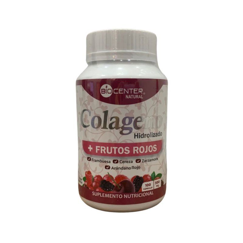 BIOCENTER NATURAL - Colágeno Hidrolizado con Frutos Rojos en Cápsulas x 500 mg - BioCenter Natural
