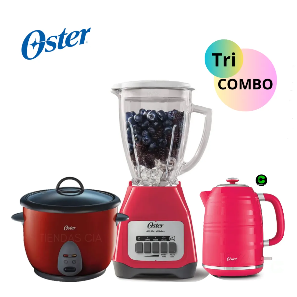 OSTER - TRI-COMBO OSTER CKSTRC1700R + HERVIDOR + LICUADORA