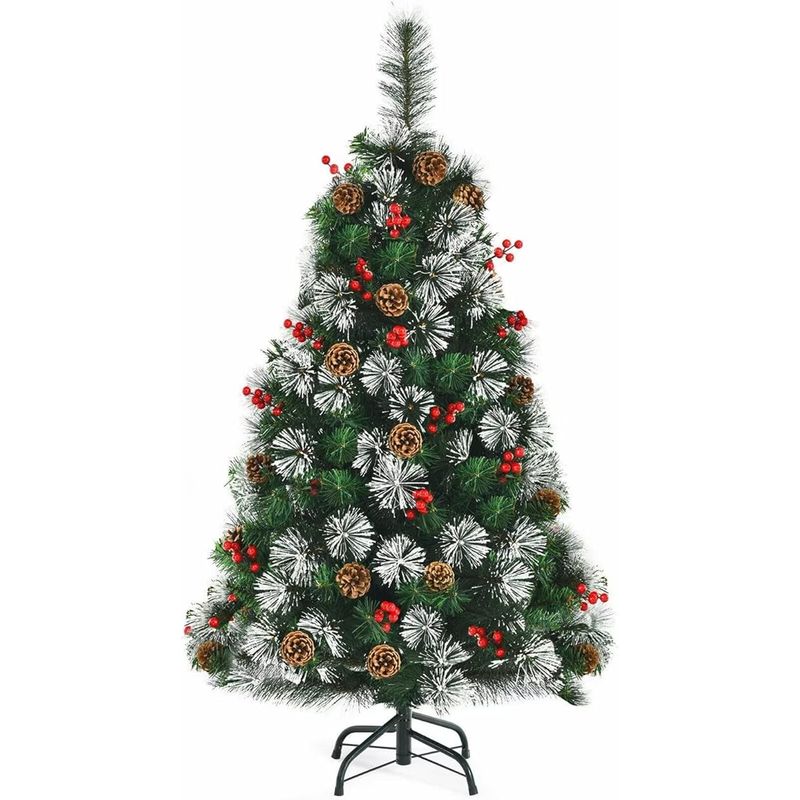 GENERICO - Árbol navideño verde SEMI-COPOSO NEVADO 150M