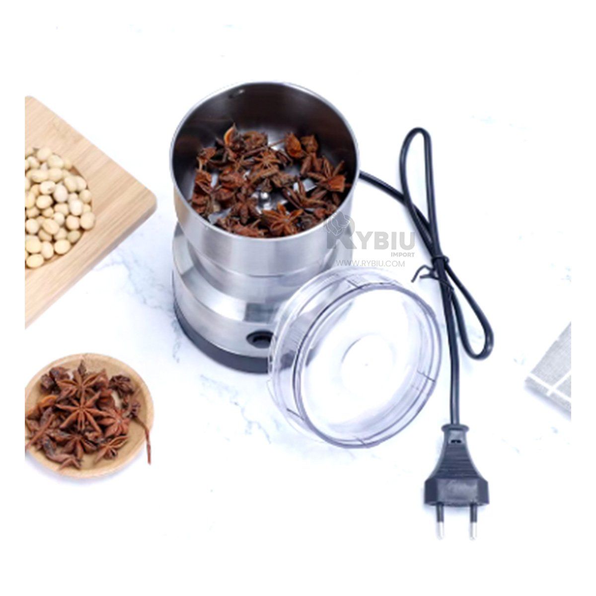 GENERICO - Moledor a Electricidad en Color Plateado Y+Papel de Regalo